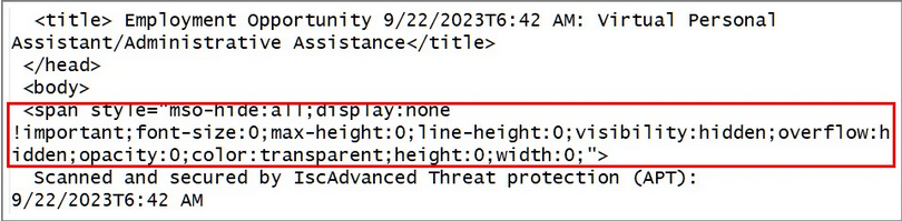 Screenshot 2023 09 27 at 11 20 27 New ZeroFont phishing tricks Outlook into showing fake AV scans