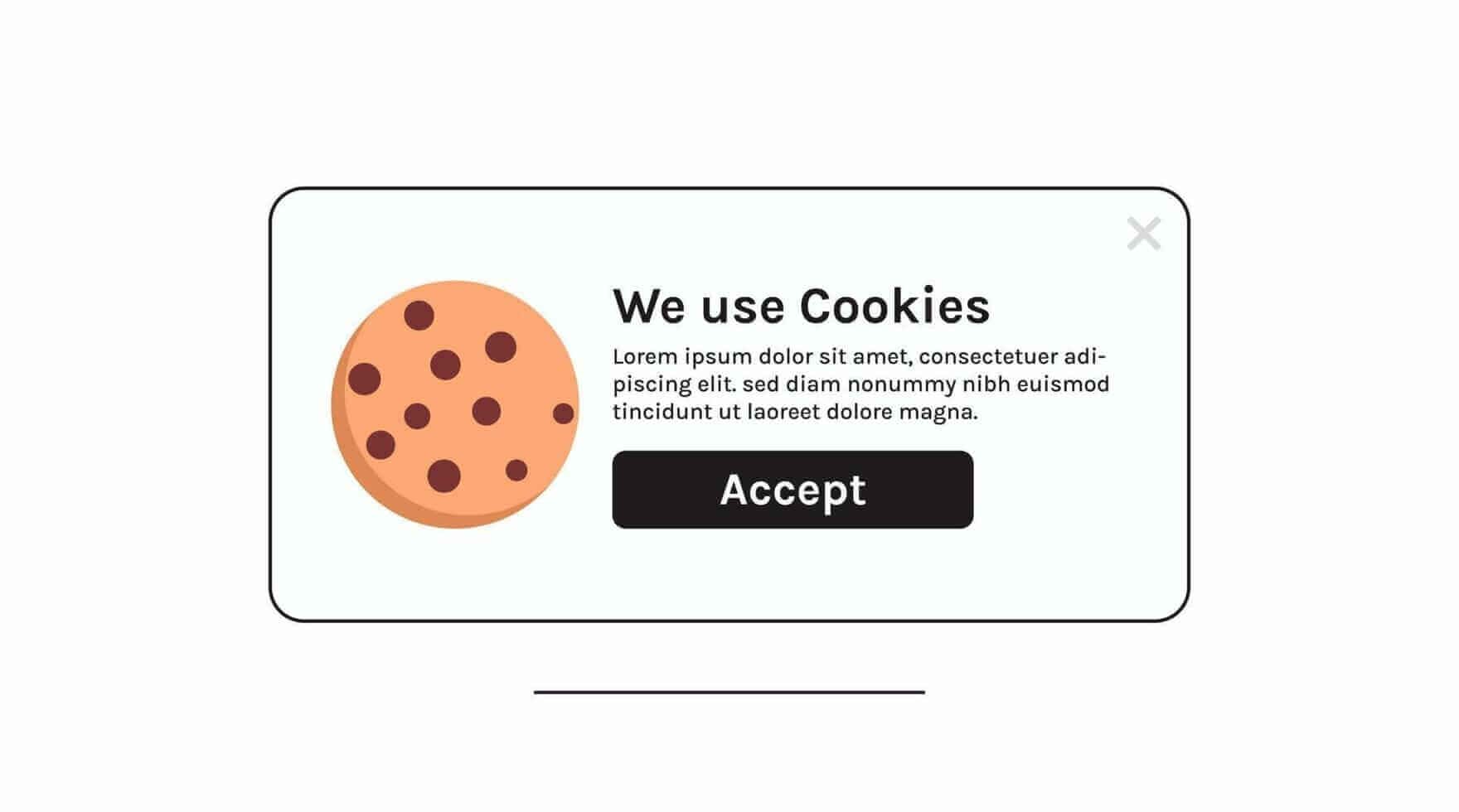 protection of personal data information cookie and internet web page we use cookies policy concept flat illustration vector